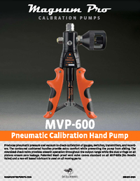 Thumbnail of document Data Sheet - MVP-600 Pneumatic Calibration Hand Pump